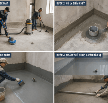 Xử lý chống thấm nền sàn phòng vệ sinh