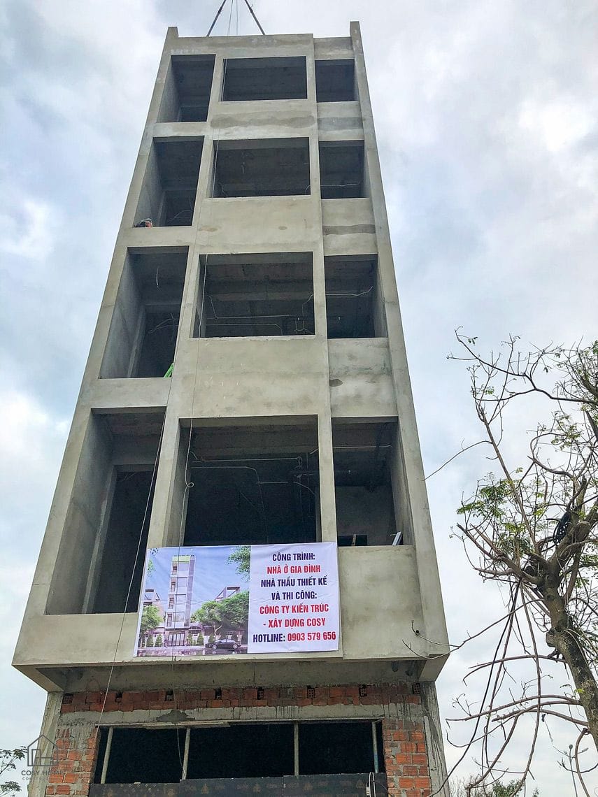 thi công hoàn thiện căn hộ 6 tầng ở ngũ hành sơn