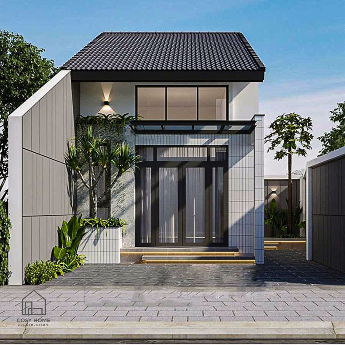 Mẫu nhà cấp 4 gác lửng 5x20m đẹp hiện đại tại Đà Nẵng