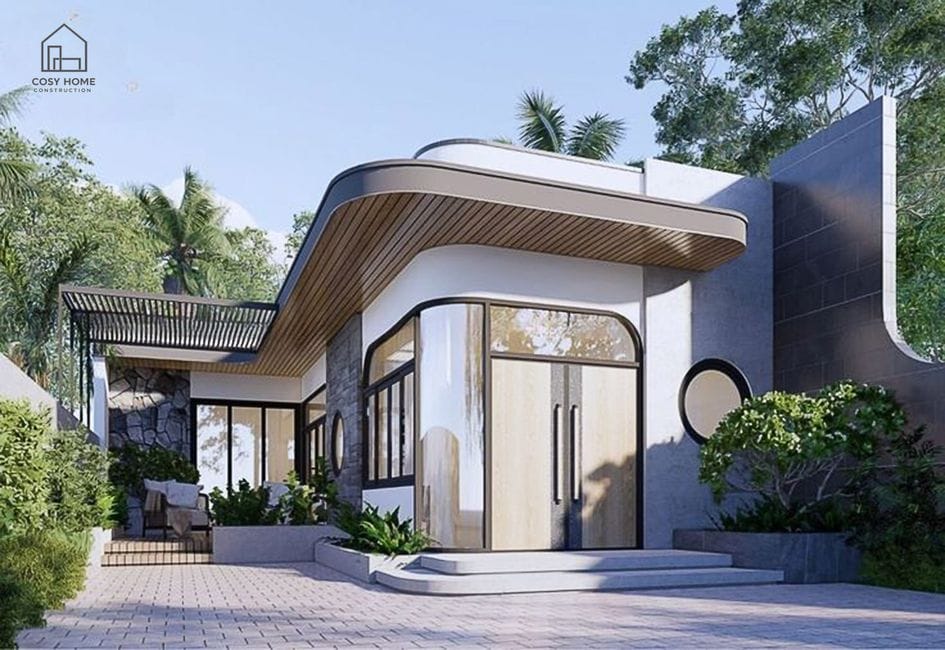 Mẫu nhà vườn cấp 4 đẹp hiện đại 3 phòng ngủ